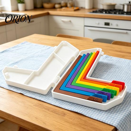 Precision Paper Guide Craft Alignment Tool Set, 7 Size Ruler with Storage Card Making Spacing Case, Color Coded Positioning for Scrapbooking Edge