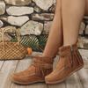 Woman Casual Walking Shoes Fashion Cozy Ankle Boots Designer Fringes Retro Shoes Winter Flat Bottomed Short Boots