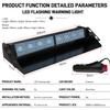 12V Car Flashing Signal Lamp 8LED Multi Mode Strobe Light Windshield Emergency Warning Lights Beacon Red Blue Auto Accessories
