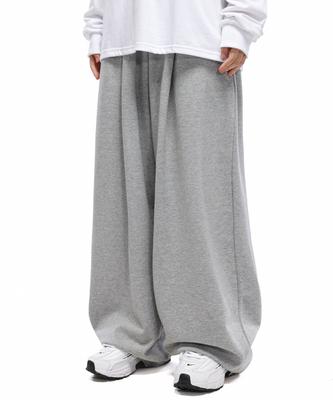 ANOTHER ARCHIVE Single-Pleat Wide Balloon Sweatpants_Gray