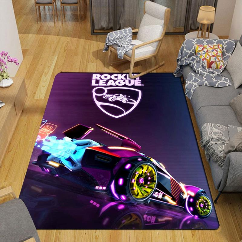 Rocket League Style Rug Floor Mat for Living Room or Bedroom Soft and Comfortable Carpet a Gift for Birthday and Holiday.
