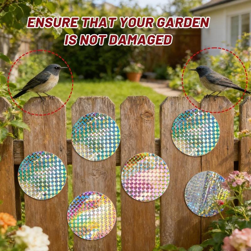 100/20PCS Round Paste Type Bird Repellent Tape Reflective Anti Bird Scare Eflective Stick Tape Pigeon Farm Bird Chasing Tools