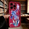 Blue Iris Pink Butterfly Luxury Anti-Slip TPU Phone Case For Xiaomi Redmi Note 15 14 13 12 11 10 9 Pro Full Protective Cover