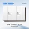 Type 118 3-Pin Plug British Standard PC USB Wall Socket with Touch Panel Durable Power Switch Socket