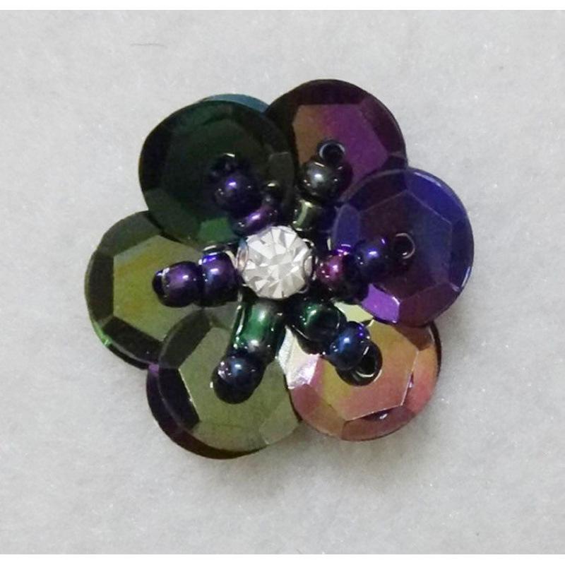 Hand-Sewn Sequin Flower Patches for Clothing, Hats, Bags, and Hair Accessories