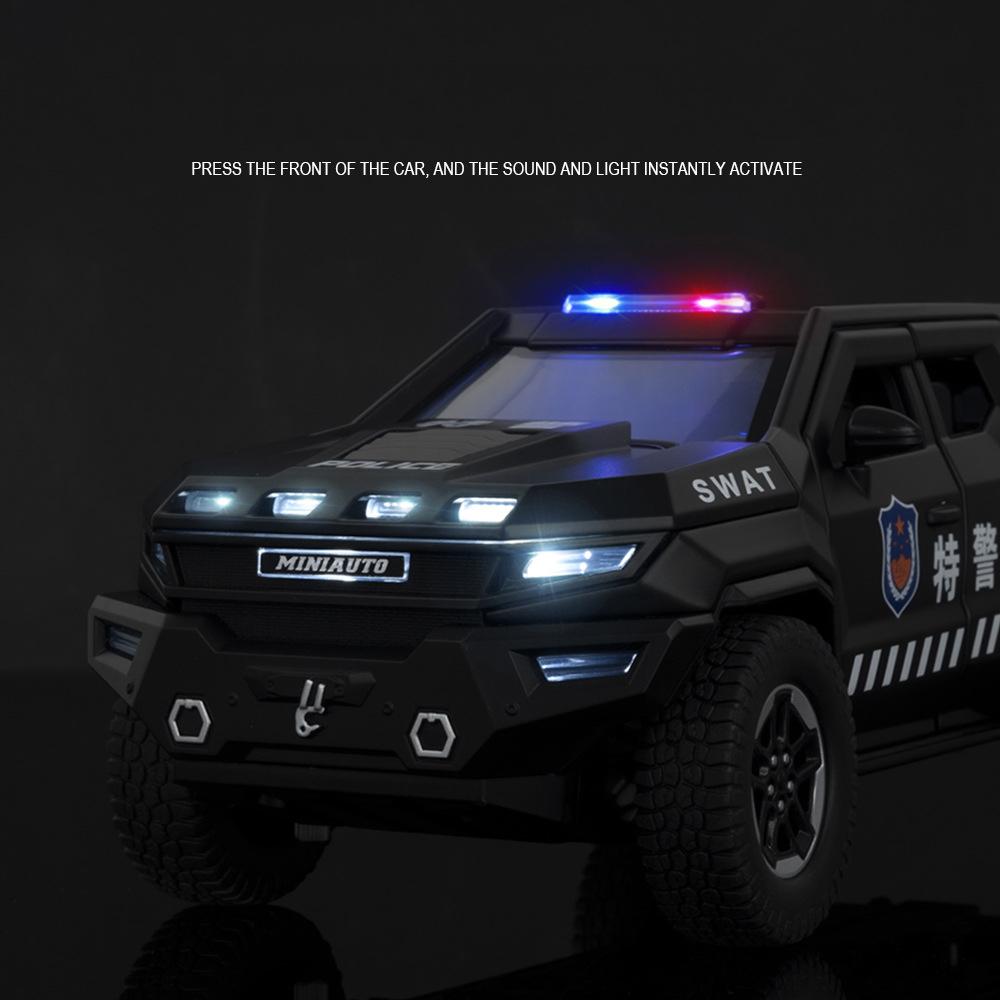 1:24 Rezvani Vengeance Armored Vehicle Alloy Die Cast Toy Car Model Sound and Light Children's Toy Collectibles Birthday Gift