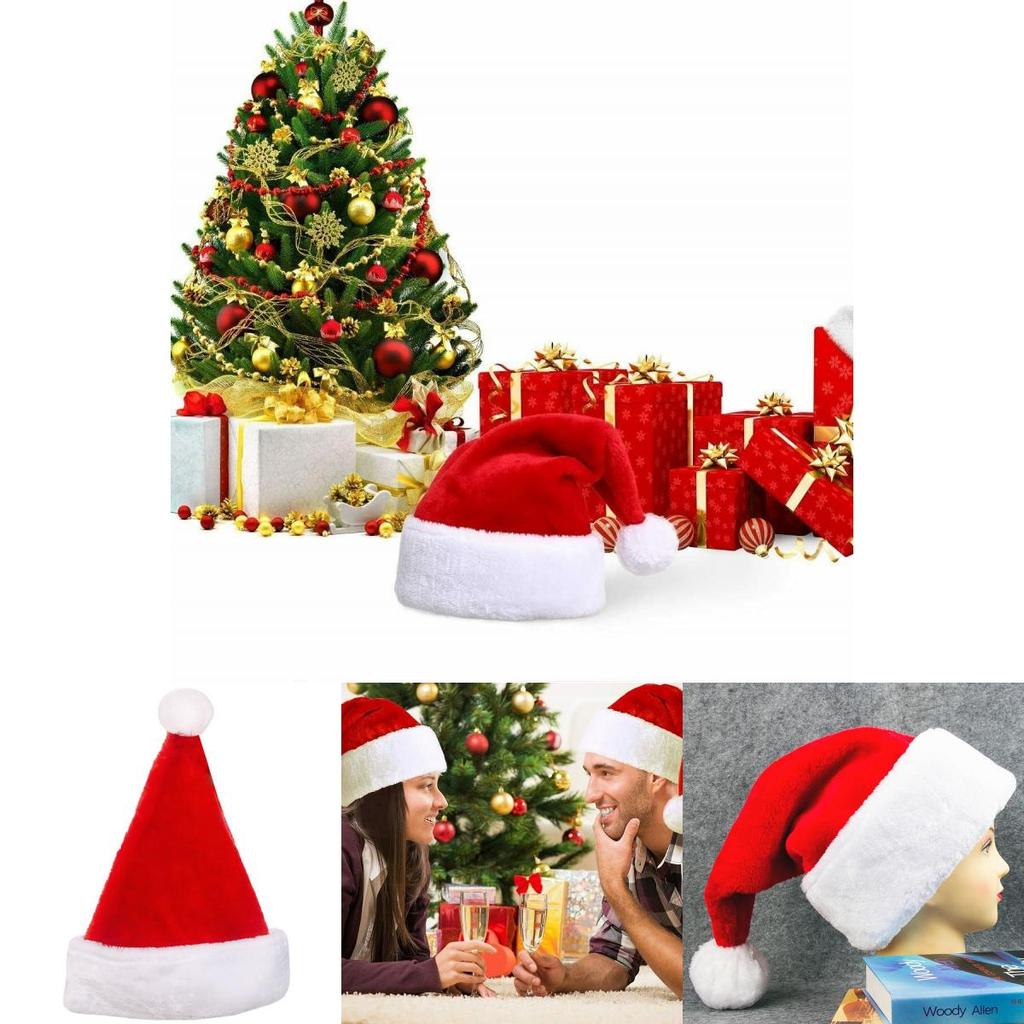 Comfortable Soft Plush Santa Hat For Family Christmas Parties And Celebrations