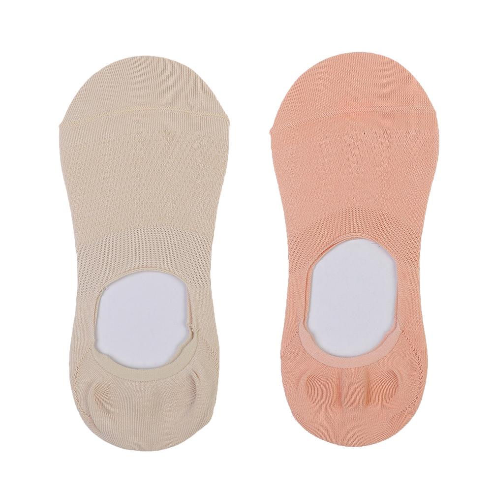 2 Pairs Women Invisible No Show Socks, Mesh Breathable Cotton Liner Socks, Non Slip Low Cut Boat Socks for Summer Daily Wear