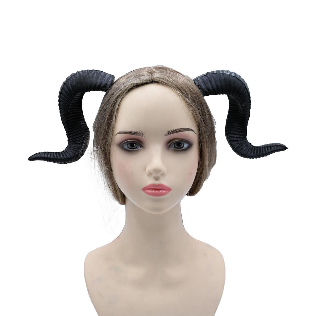 Carnival Mouflon Horn Headband: Halloween Masquerade Costume Accessory