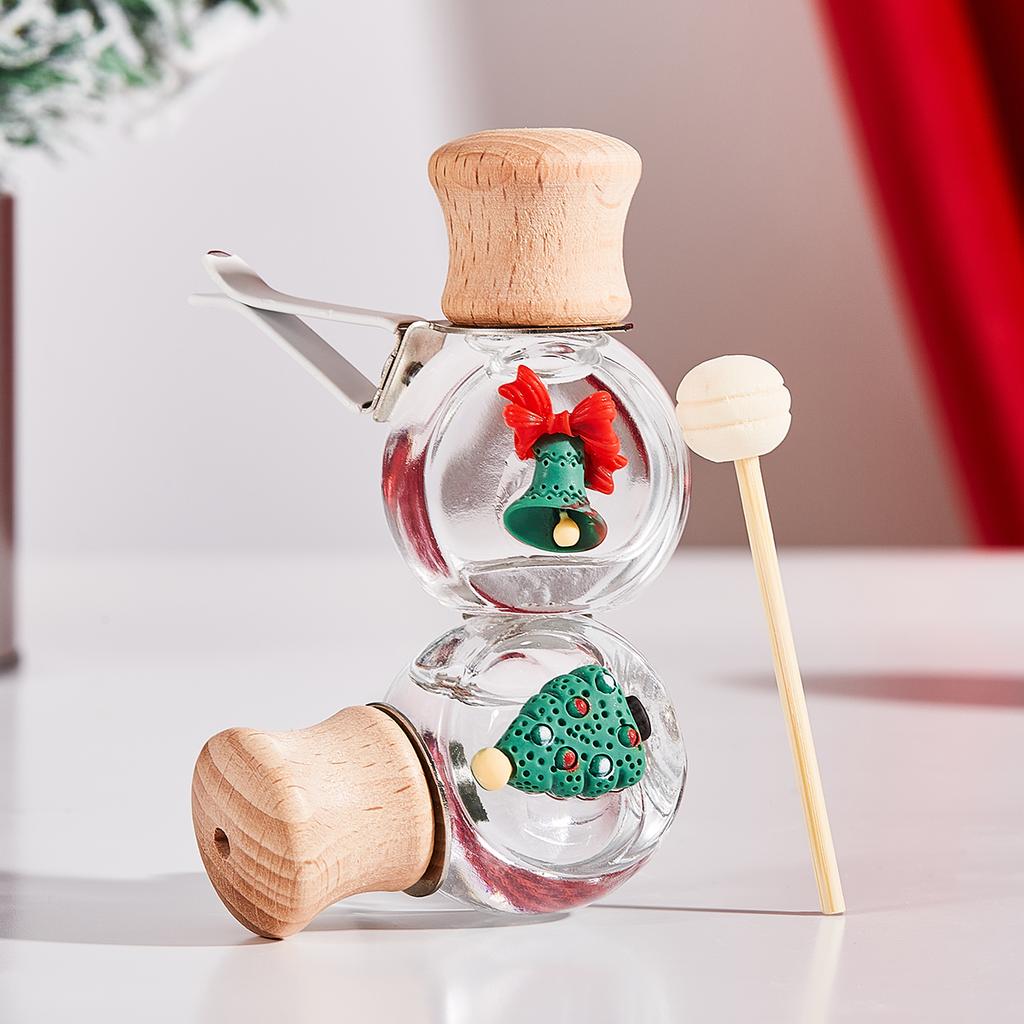 Christmas Car Air Freshener - Festive Christmas Element Design Long-Lasting Scent Premium Car Perfume for Holiday Interior Decor