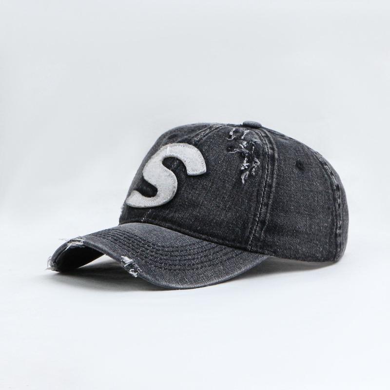 

High quality denim baseball cap children hole fashion tide versatile casual cap men