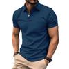 Short Sleeve POLO Shirt Button Solid Color Men's Sweatshirt