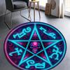 Alchemy Pentagram Demon Trap Pattern Round Rug, Non-slip Floor Mat for Living Room, Bedroom, Bathroom, Holiday Home Decoration