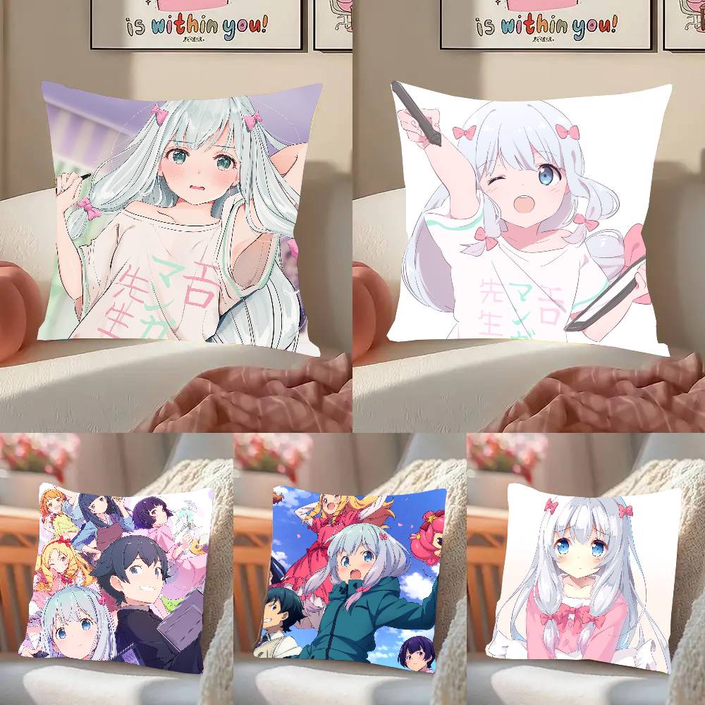 Anime Eromanga Sensei Pillow Case Fashion Square Pillowcase Bedroom Sofa Room Ins Decoration Leisure