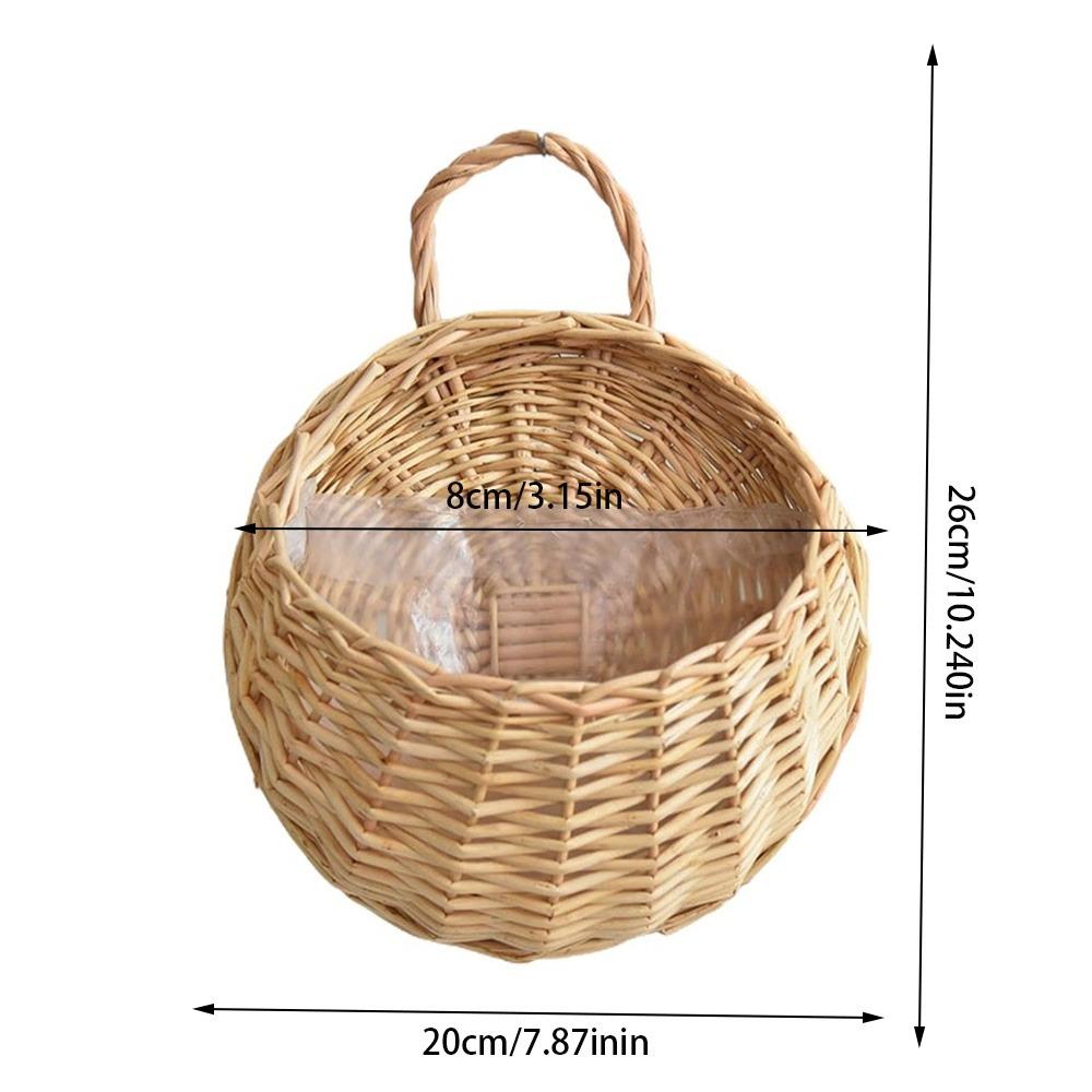 

New Storage Container Flower Basket Wall Hanging Handmade Weaving Wicker Basket Garden Pots Home & Living
