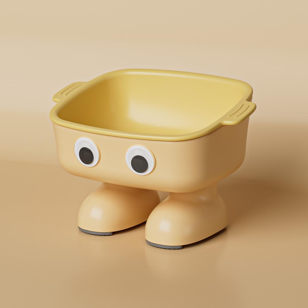 Pipitao's Original Separable Diet Integrated Dual-purpose Cat Bowl Big-eyed Robot Anti-knock High-footed Neck Protection Cat Bowl