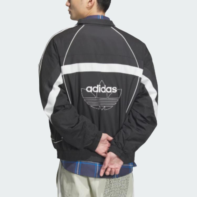 Adidas Originals Retro Year Of The Snake Limited RS M Pad Vintage Zip Collar Comfortable Jacket Men Jacket Black JN3796