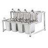 Telescopic Condiment Dispenser Dual Layers Stainless Steel Jam Pot Rack for Milk T Shop Household