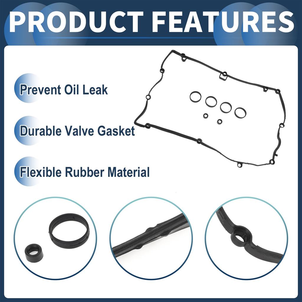 INFINAUTO Valve Cover Gasket Cylinder Head Valve Seal Gasket Spark Plug Gasket Number 11127582400