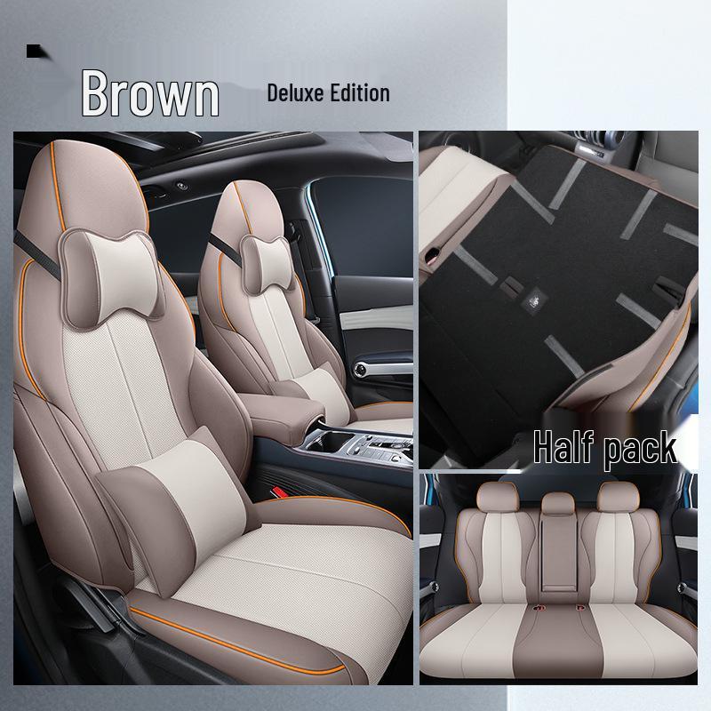 LTCS Car Seat Cushion: Sports Leather Cover for BYD Yuan PLUS, All-Season