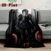 Evil Horror Clown 2D Flat Pattern Flannel Blanket High Quality All Seasons Warmth and Comfort Perfect for Christmas Gifts.SMT0917536