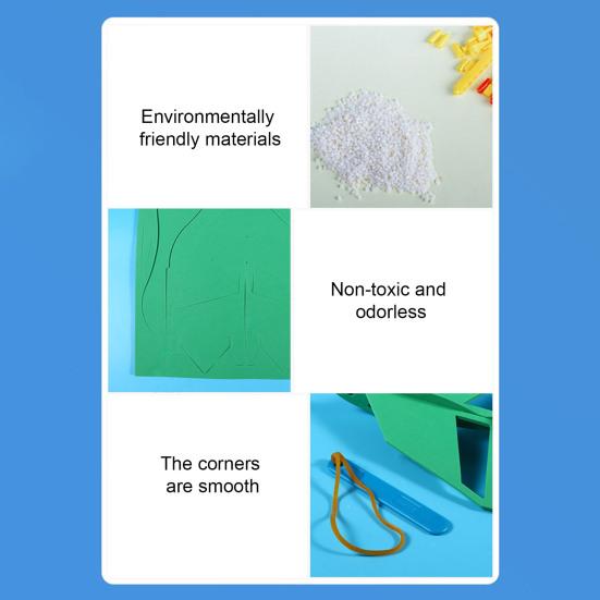 1 Set DIY Stunt Catapult Airplane Toy Kit Handmade EVA Puzzle Launching