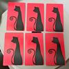 Black Cat Tarot Shadowy Cat Deck Feline Deck 78 Pcs Tarot Cards Based on Rider Waite System for Beginners 10.3*6cm