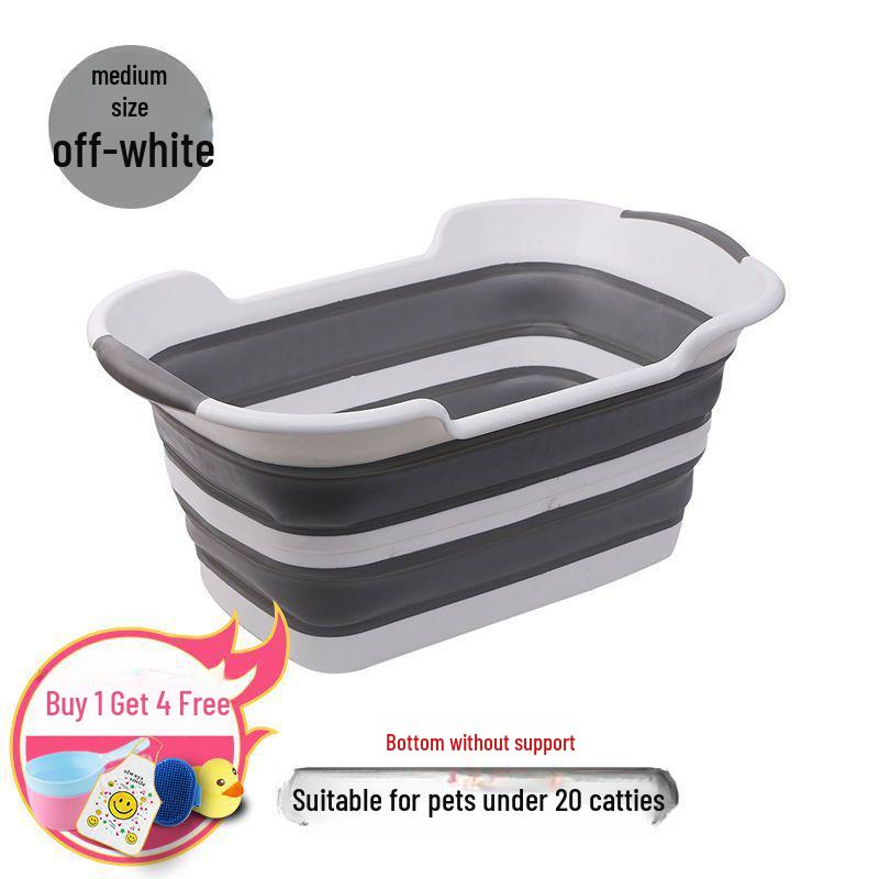 Foldable Pet Bath Tub for Small Dogs and Cats