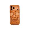 Ins  Hollow Out Skeleton Skull Matte Orange Phone Case For For Iphone 17 Pro Max Plating Orange Protective Back Cover