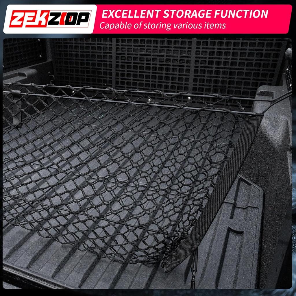 Cargo Net Compatible with 2024 2025 2026 Toyota Tacoma Envelope Style Truck Storage Net Dense Mesh with Free Storage Bags for 2025 Tacoma Exterior