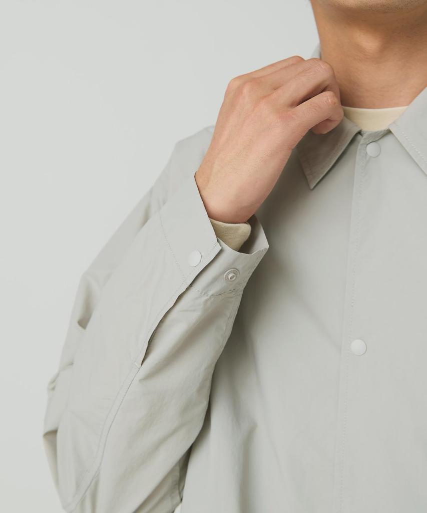 Snow Peak Nylon Tussah Utility Storage Shirt Long Light Size for Men and Women SH-25AU001, Sleeve, Grey, L,