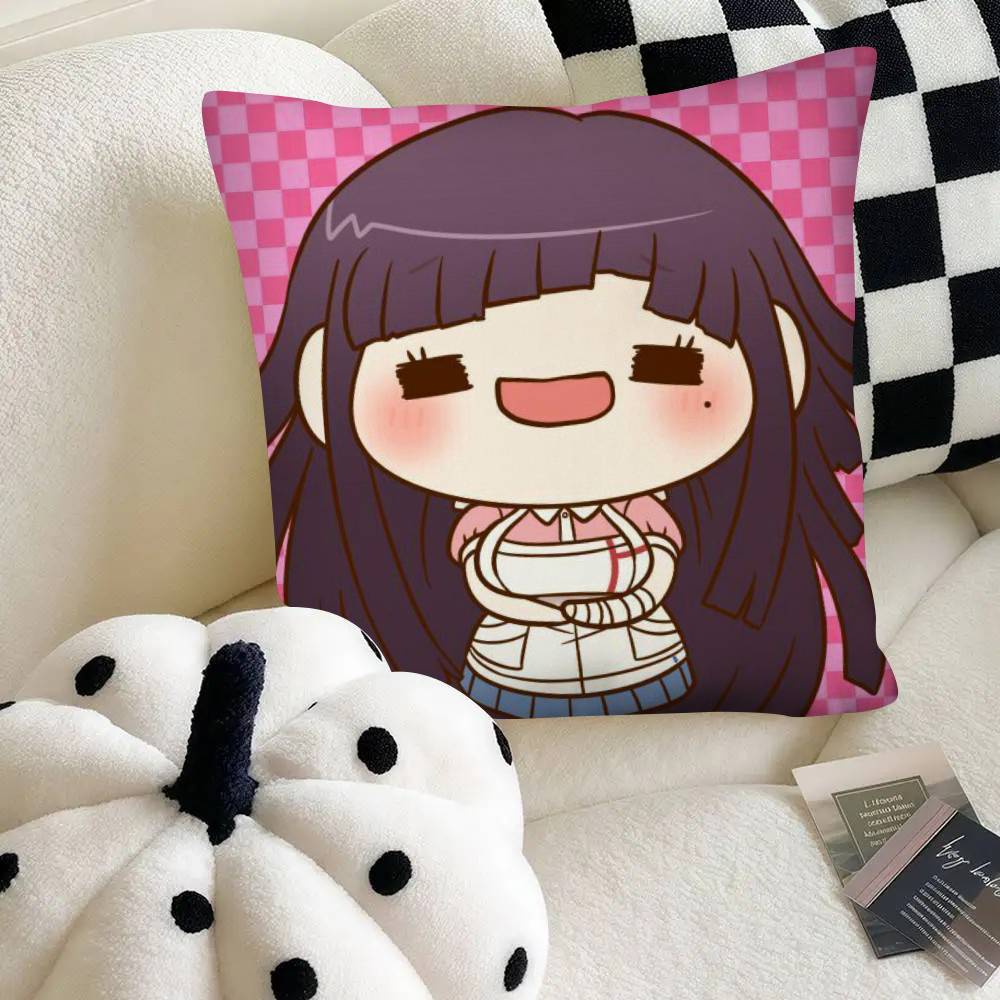 Kawaii Danganronpa Chibi Kuddfodral Mode Fyrkantigt Kuddfodral Sovrum Soffa Rum Ins Dekoration Fritid