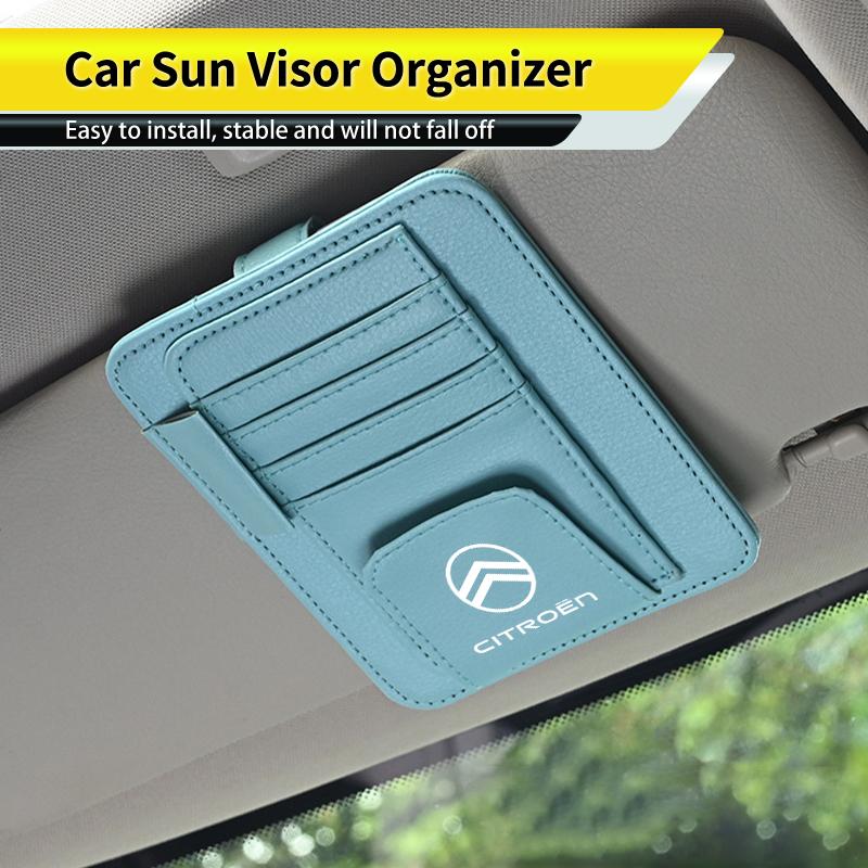 Sun Visor Card Holder Multifunctional For Citroen C4 C3 C5 C1 C2 Berlingo Celysee Cactus Picasso Aircross Saxo Grand