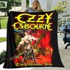 Ozzy Osbourne Retro-Druckdecken zum Warmhalten, weich und bequem, für Zuhause, Reisen, Bettdecke, Bettbezüge, Geburtstagsgeschenk