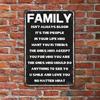 Rustic Iron Family Wall Art Sign 12x8 Inch Inspirational Quote Metal Plaque for Home Decor