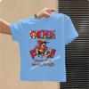 Summer New Luffy Zoro One Piece Anime Boys Girls Cotton Tee Shirts Short Sleeve Tops Baby Clothing Toddler Children Clothes Tops