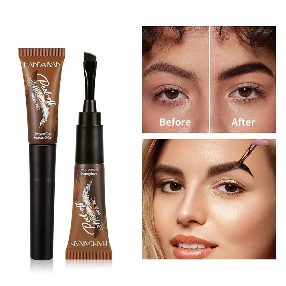 HANDAIYAN waterproof, resistant eyebrow paint with an exfoliating effect, complete with a brush.