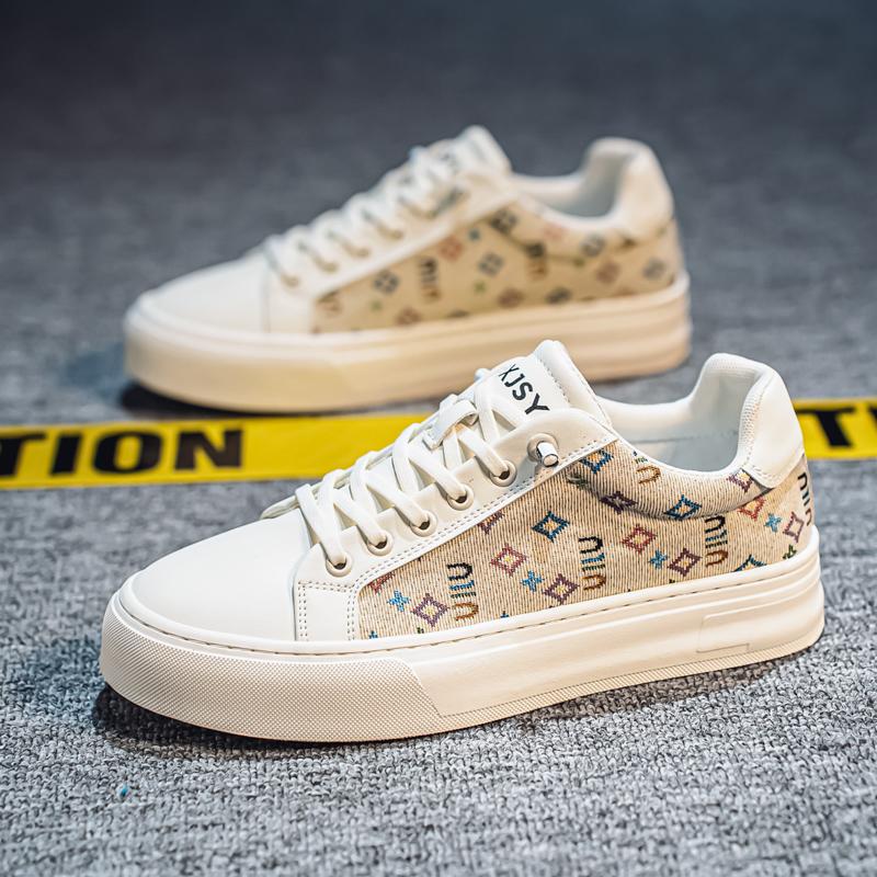 

summer new men s casual shoes printed flat skateboard shoes youth street cool sports shoes with outdoor board shoes 41