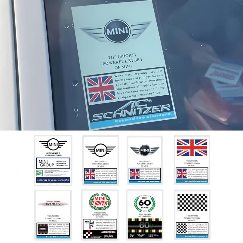 Auto Frontscheibe Statischer Aufkleber Wasserdicht Statische Folie Passend für Mini Cooper R50 R52 R53 R55 R56 R60 R61 F54 F55 F60 Clubman