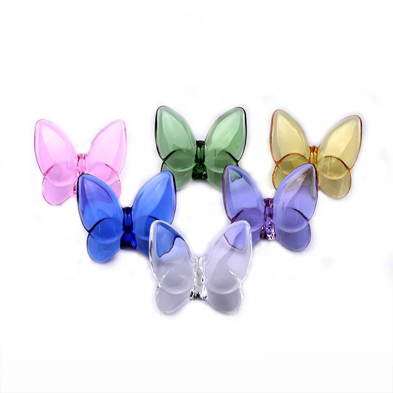 Ali di farfalla Crystal Papillon che svolazzano Vetro Farfalla Portafortuna Ornamenti Decorazione Casa Artigianato Accessori Regalo di Compleanno