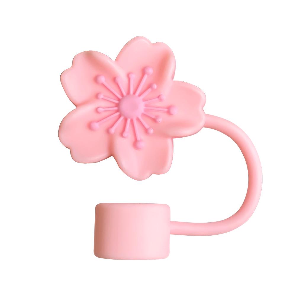 Silicone Flower Straw Cap & Dust Plug for 10mm Straws - Cartoon Design