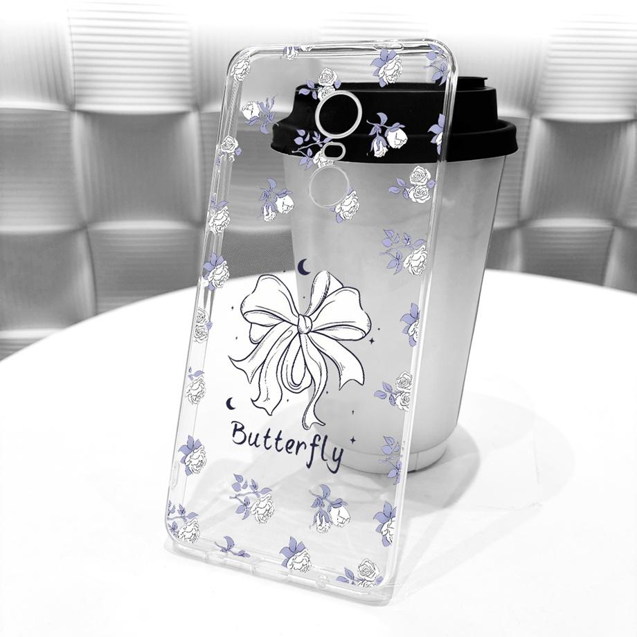 For Xiaomi Redmi 5 Plus Redmi5 Phone Case Luxury Flower Butterfly Cartoon Bow Pattern Back Cover Soft TPU Silicone Bumper
