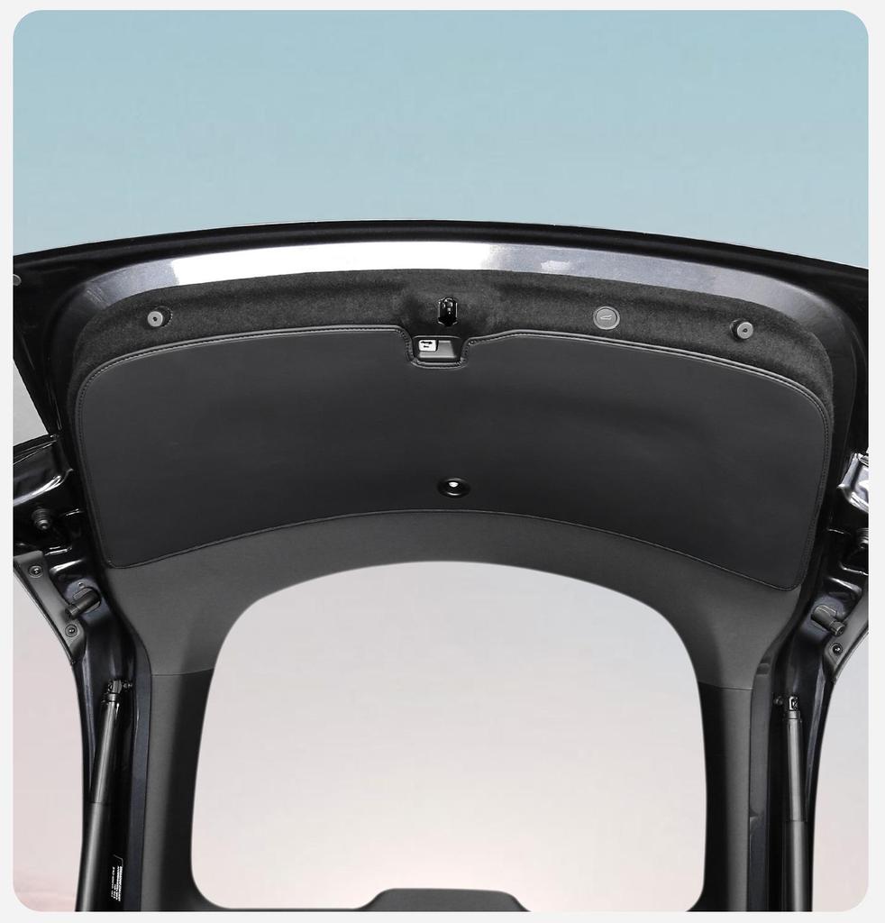 Tesla Model Y Refresh Trunk Tailgate Mat - Leather Sticker for Tailgate Protection and Interior Enhancement