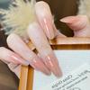 Verlaufende Bernstein-Goldfolie Abnehmbare Nagelsticker - Herbst/Winter-Kollektion