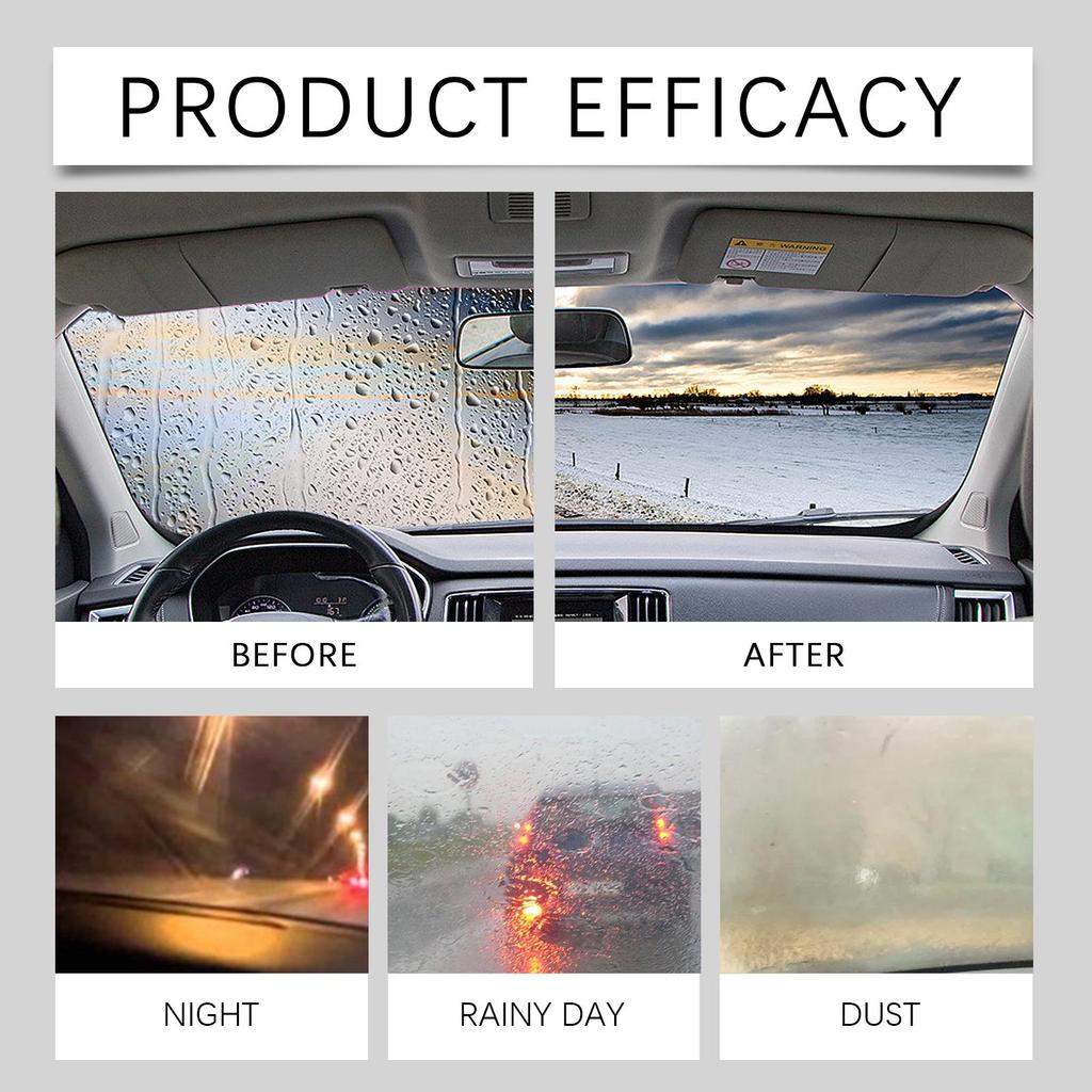 Homonth Automotive Glass Oil Film Remover/Windshield Stain Remover/Car Glass Oil Film Remover/Windshield Rain and Water Repellent Cleaner 150ml