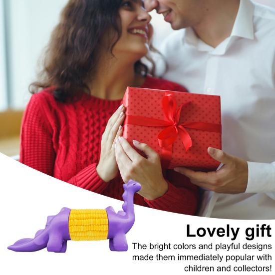 Dinosaur Corn Cob Holder Kids Adults Dino Shape Corn Holder Heavy Duty Plastic Decorative Corn Stick Fork Corn Lover Gift