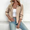 Women's 2025 Autumn Winter New Lapel Jacket Short Contrasting