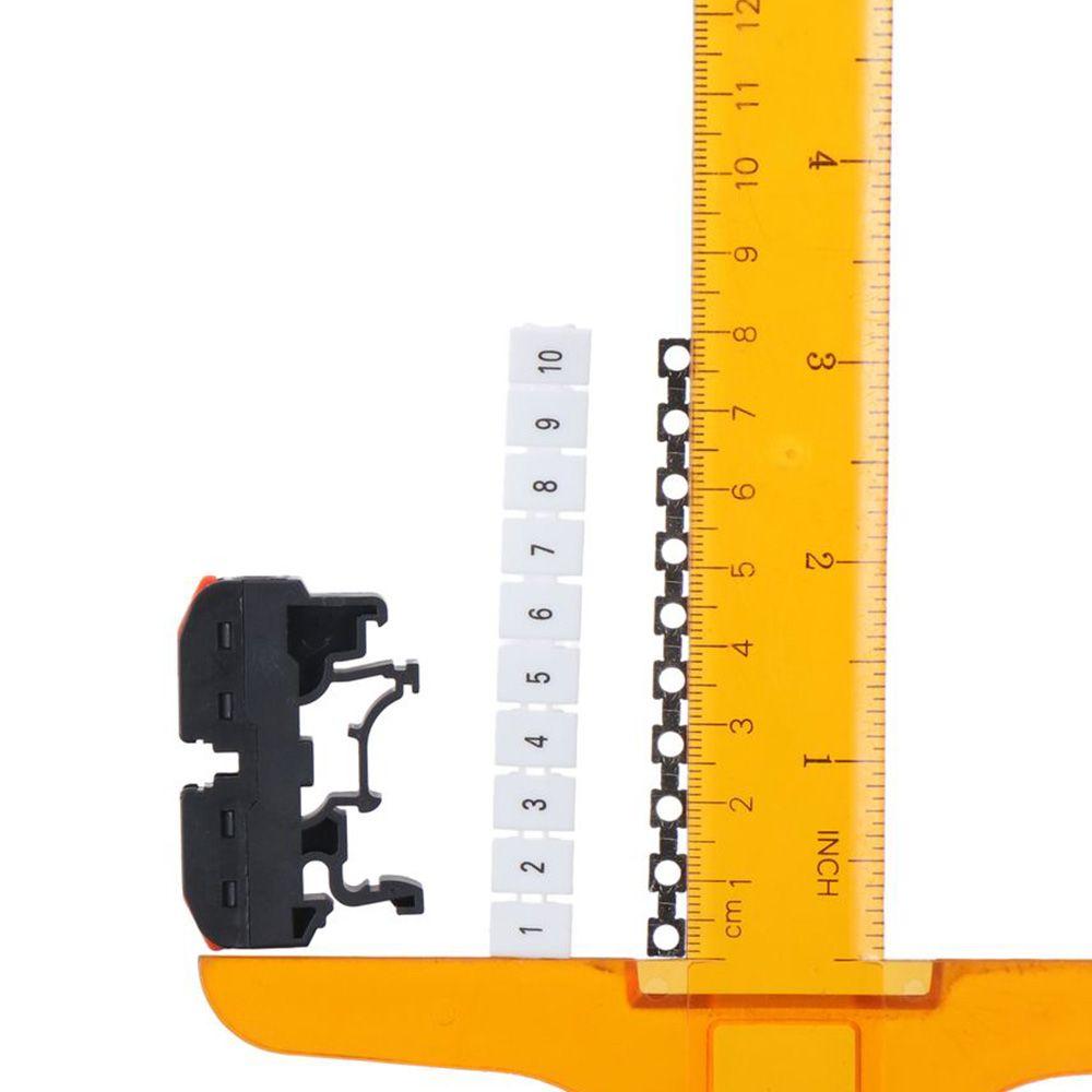 20PCS Compact DIN Rail Terminal Blocks Kit Universal 32A 400V Digital Identification Wire Wiring Connector Circuit Inline