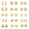 Love Flower Pleated Creative Earrings Women'S Retro Light Luxury High-End Bow Simple Stud Earrings