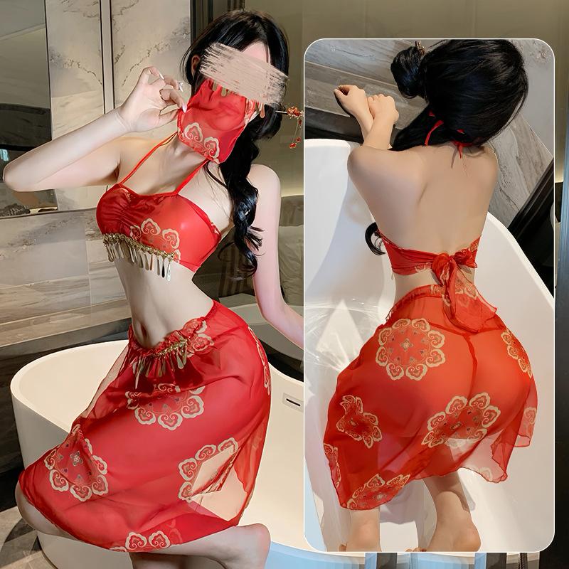 Fan Lei, sexy underwear cheongsam with high split ends, perspective on Dunhuang ancient style uniform, Wu Meiniang national style 926